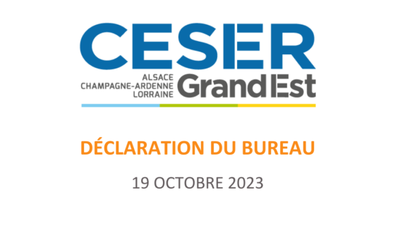Déclaration du Bureau du CESER | 19.10.2023